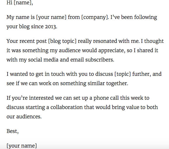 email template