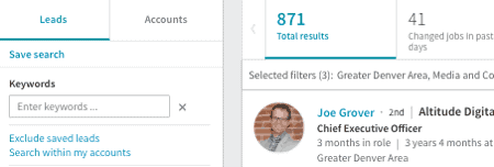linkedin sales navigator save search