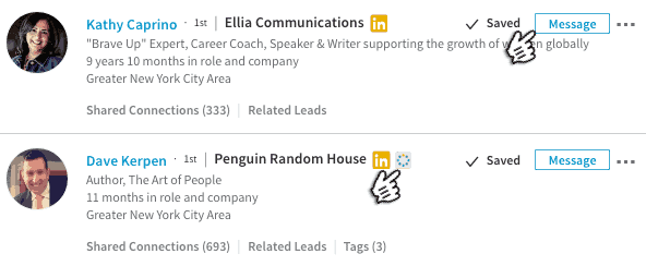 vvr linkedin sales navigator message leads