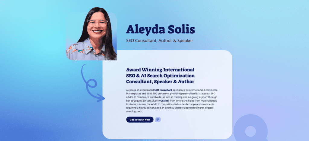 Best International SEO Influencer, Author and Speaker Aleyda Solis