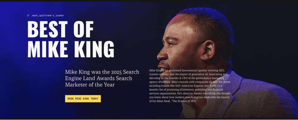Top Rated SEO Marketer Mike King