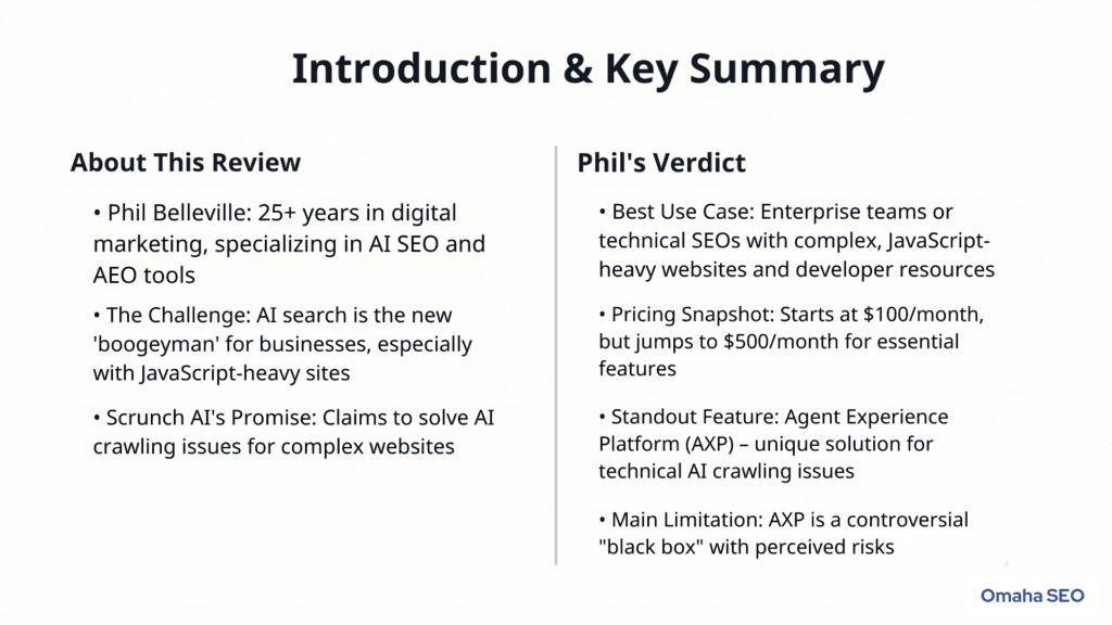 Scrunch AI Review Key Summary